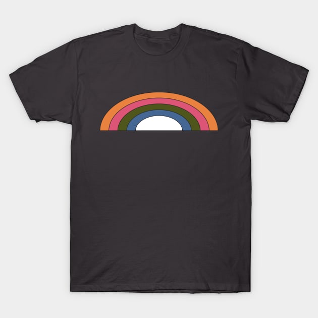 Retro Rainbows 1970 T-Shirt by ellenhenryart